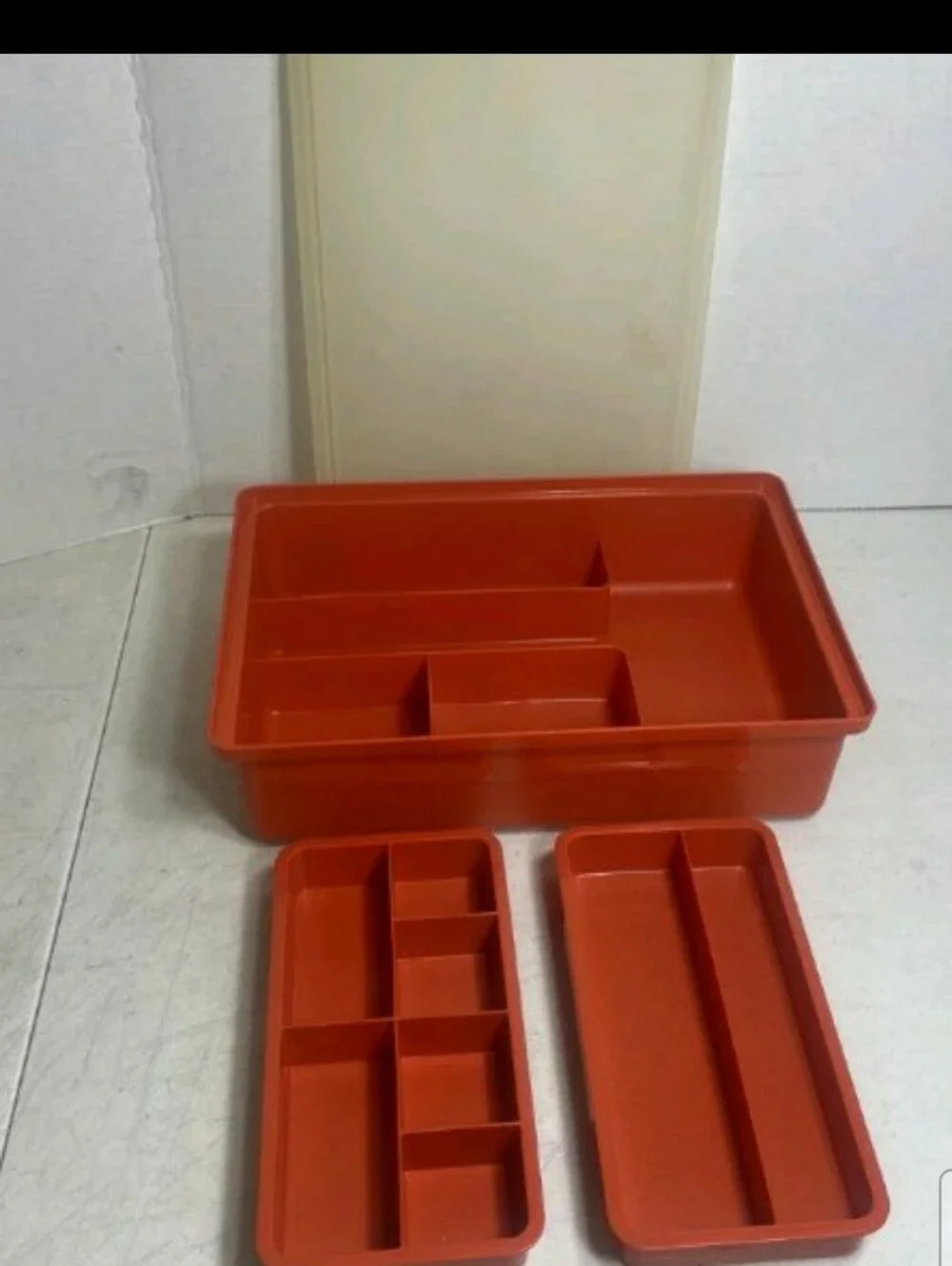 Vintage Tuppercraft Tupperware Stow-N-Go Craft Storage Hobby Case Box 1423